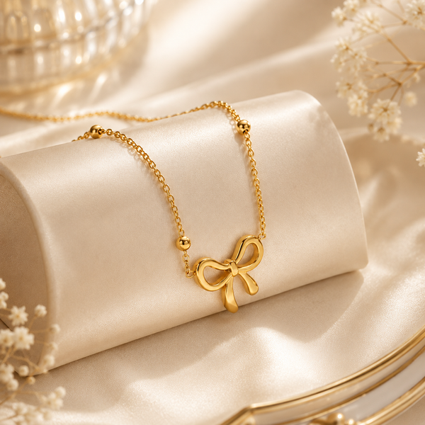 Elegant Infinity Bow Necklace