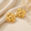 Elegant Floral Gold Studs
