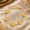 Minimal Gold Clover Bracelet