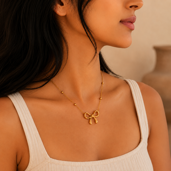 Elegant Infinity Bow Necklace
