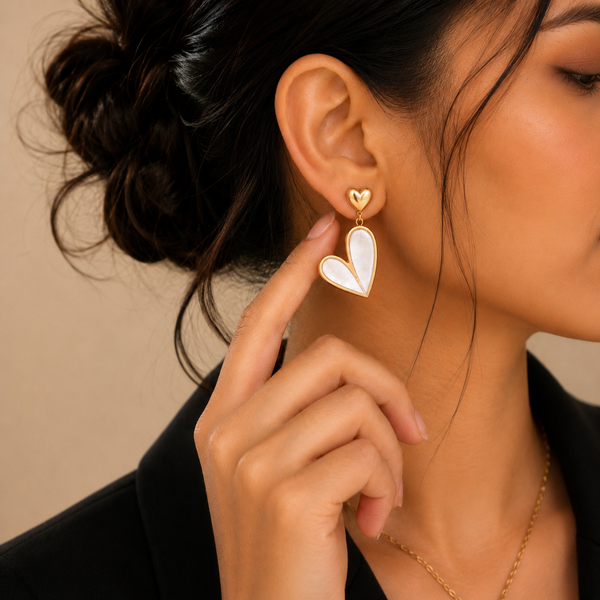 Classic Heart Drop Earrings
