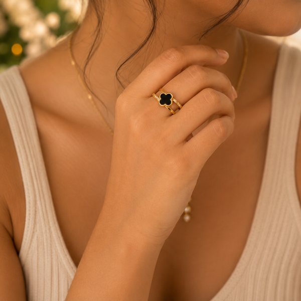 Premium Clover Gold Ring