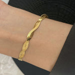 Load image into Gallery viewer, Gold Plated Thick Snake Chain Bracelet