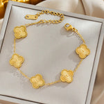 Load image into Gallery viewer, Gold Plated Clover Bracelet