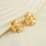 Load image into Gallery viewer, Gold Plated Floral Stud Earrings