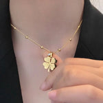 Load image into Gallery viewer, Gold Plated Anti-Tarnish Clover Pendant