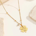 Load image into Gallery viewer, Gold Plated Anti-Tarnish Clover Pendant
