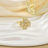 Gold Clover Rotatable Ring
