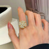 Gold Clover Rotatable Ring