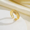 Gold Contemporary Rotatable Ring