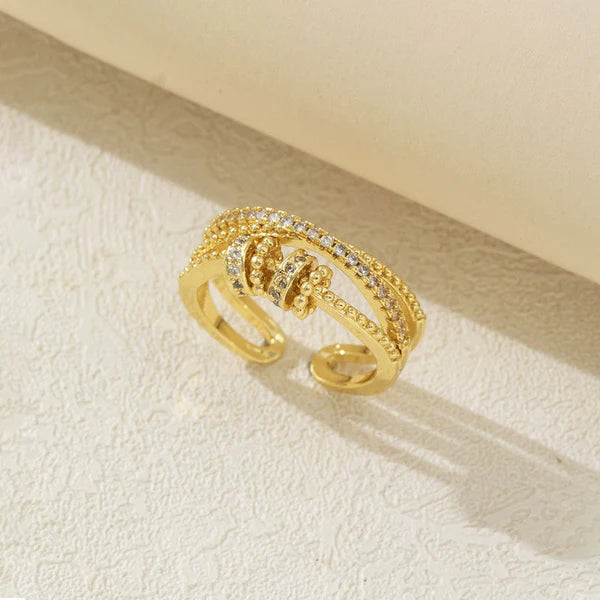 Gold Contemporary Rotatable Ring