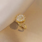 Load image into Gallery viewer, Gold Plated Rotating Star Ring