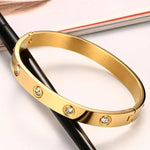 Load image into Gallery viewer, Gold Plated Love AD Bracelet