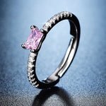 Load image into Gallery viewer, Pink Stone Adjustable Ring