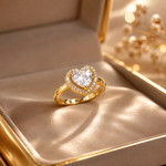 Load image into Gallery viewer, Gold Plated Heart Ring
