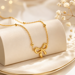 Load image into Gallery viewer, Gold Plated Infinity Bow Pendant