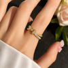 Minimal Cross Gold Ring