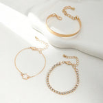 Load image into Gallery viewer, Gold Plated 3 Clover Bracelet Set
