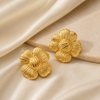 Elegant Floral Gold Studs