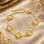 Minimal Gold Clover Bracelet