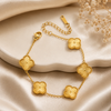 Minimal Gold Clover Bracelet