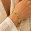 Premium Emerald Gold Bracelet