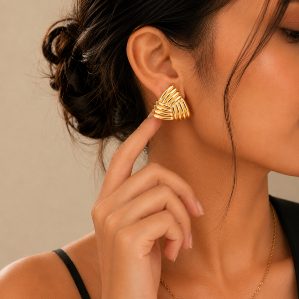 Modern Triangle Stud Earrings