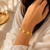 Minimal Gold Clover Bracelet