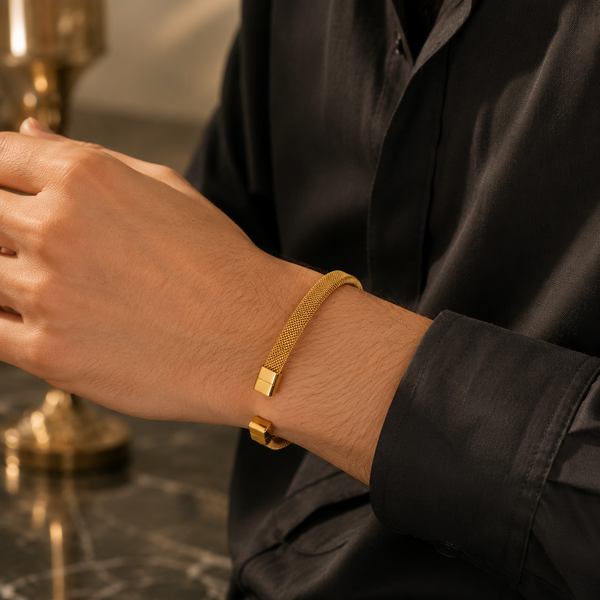 Liquid Gold Mesh Cuff