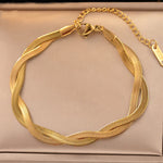 Load image into Gallery viewer, Gold Plated Thick Snake Chain Bracelet
