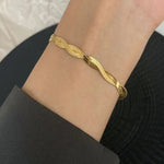 Load image into Gallery viewer, Gold Plated Thick Snake Chain Bracelet
