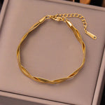 Load image into Gallery viewer, Gold Plated Thick Snake Chain Bracelet

