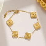 Load image into Gallery viewer, Gold Plated Clover Bracelet
