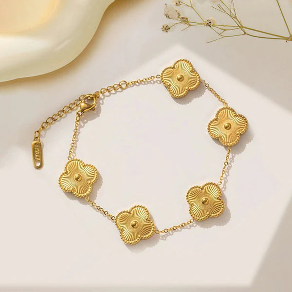 Gold Plated Clover Bracelet
