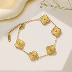 Load image into Gallery viewer, Gold Plated Clover Bracelet
