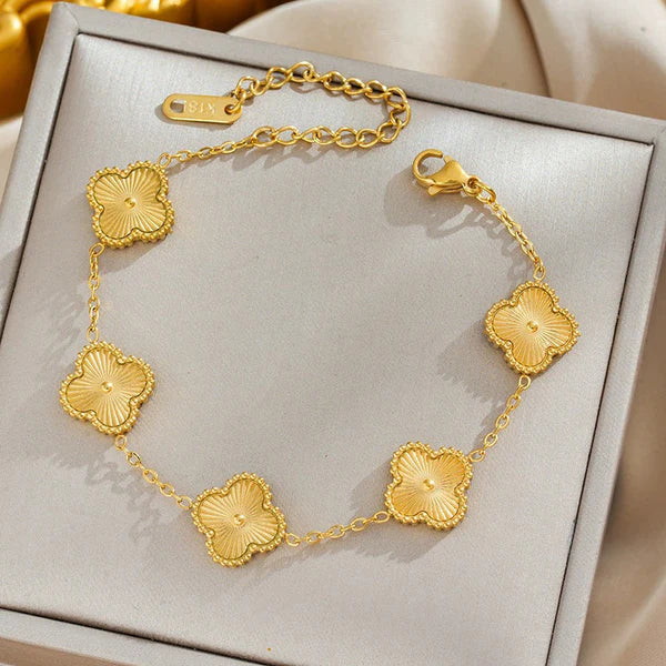 Gold Plated Clover Bracelet