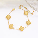 Load image into Gallery viewer, Gold Plated Clover Bracelet
