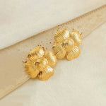 Load image into Gallery viewer, Gold Plated Floral Stud Earrings
