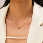 Load image into Gallery viewer, Gold Plated Infinity Bow Pendant
