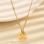 Load image into Gallery viewer, Gold Plated Anti-Tarnish Clover Pendant

