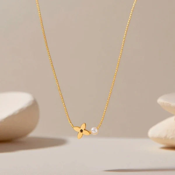 Gold Plated Anti-Tarnish Floral Pendant