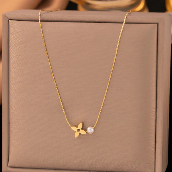 Gold Plated Anti-Tarnish Floral Pendant