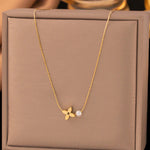 Load image into Gallery viewer, Gold Plated Anti-Tarnish Floral Pendant
