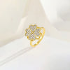 Gold Plated Rotating Clover Ring