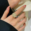 Gold Clover Rotatable Ring