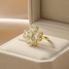 Gold Clover Rotatable Ring