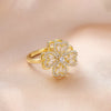 Gold Clover Rotatable Ring