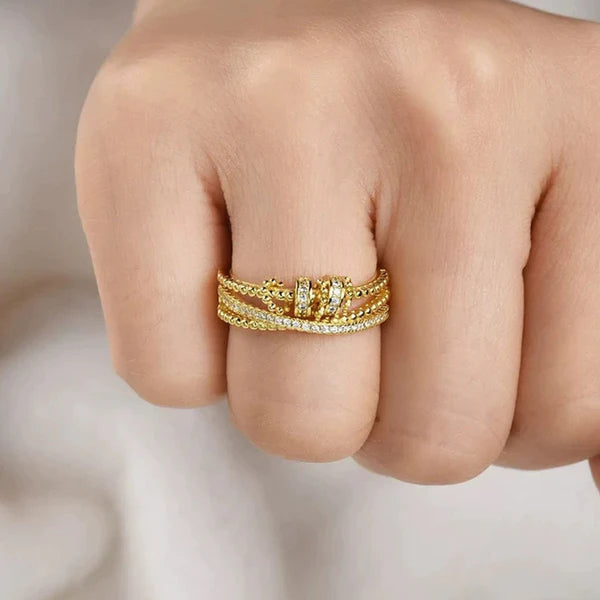 Gold Contemporary Rotatable Ring