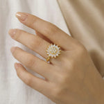 Load image into Gallery viewer, Gold Plated Rotating Star Ring
