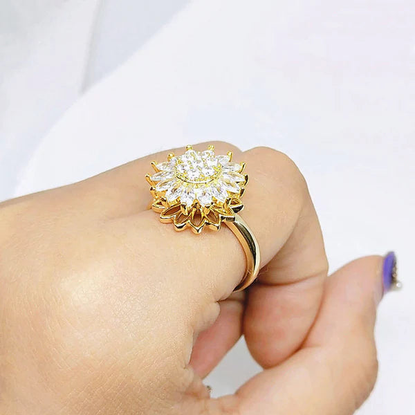 Gold Plated Rotating Star Ring